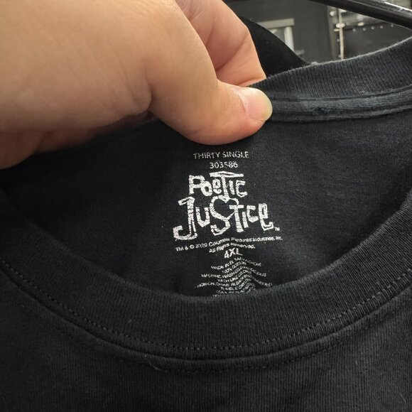 Vintage Tupac Shakur Poetic Justice T-Shirt Men’s XXL | Black Hip Hop Rap Graphi - Picture 3 of 3